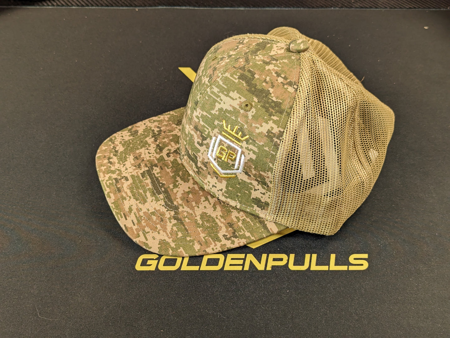 Goldenpulls Embroidered Digi Camo Snapback Trucker Hat